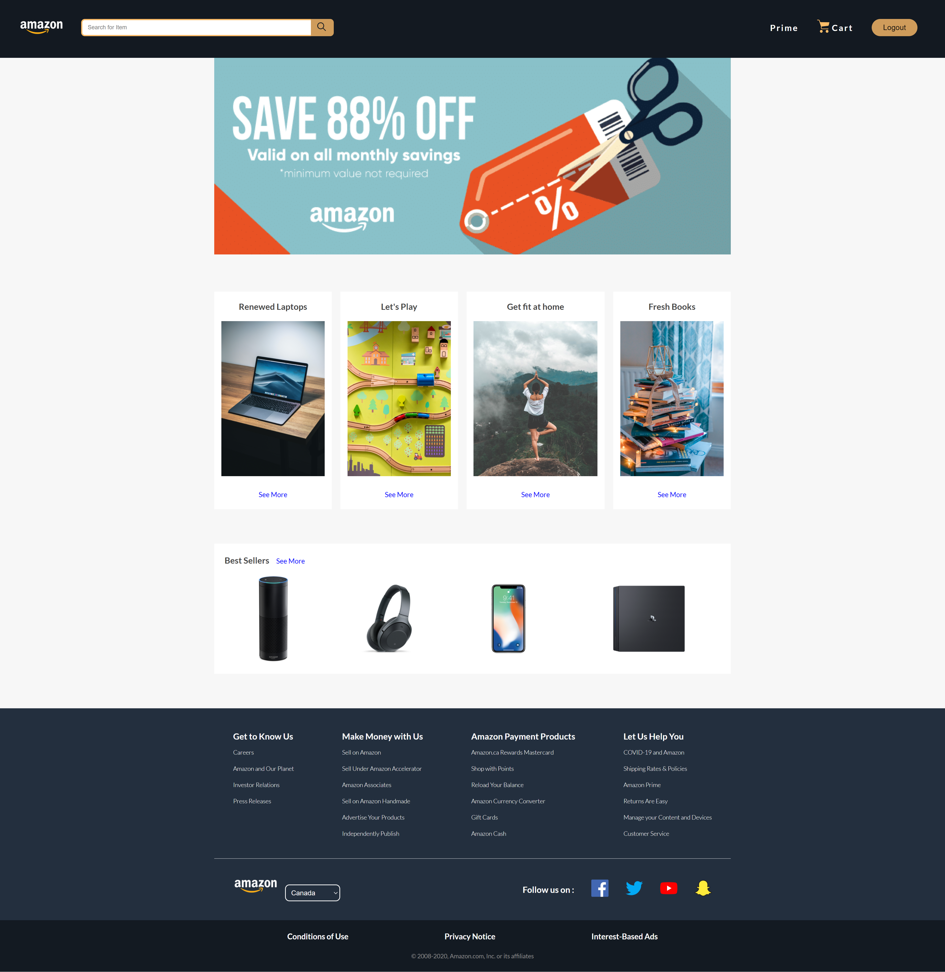 amazon-website project